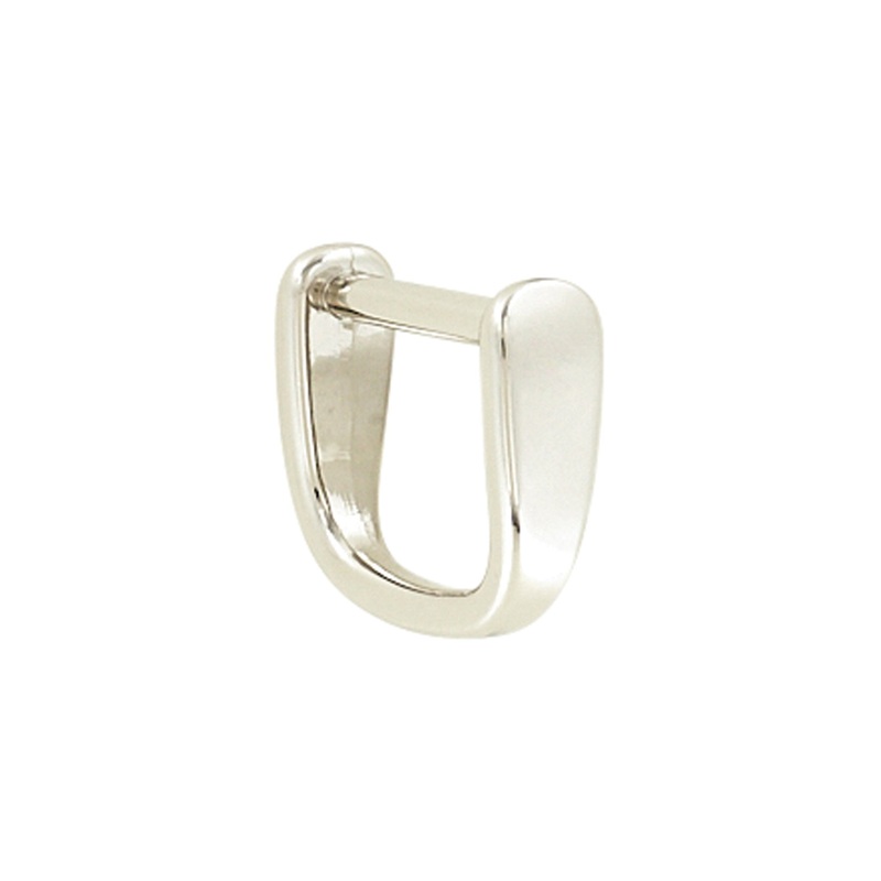 5/8 Shiny Nickel, Solid D Ring, Zinc Alloy-PK5, #P-2639-NIC
