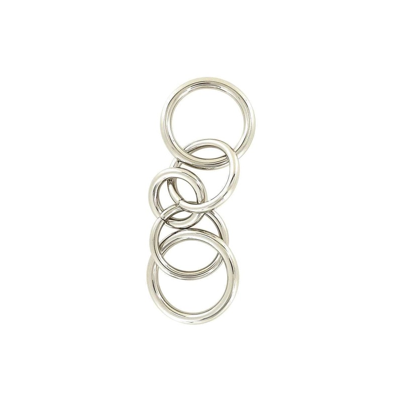 6 1/2 Shiny Nickel, Chain Handle Loop, Zinc Alloy, #P-2748