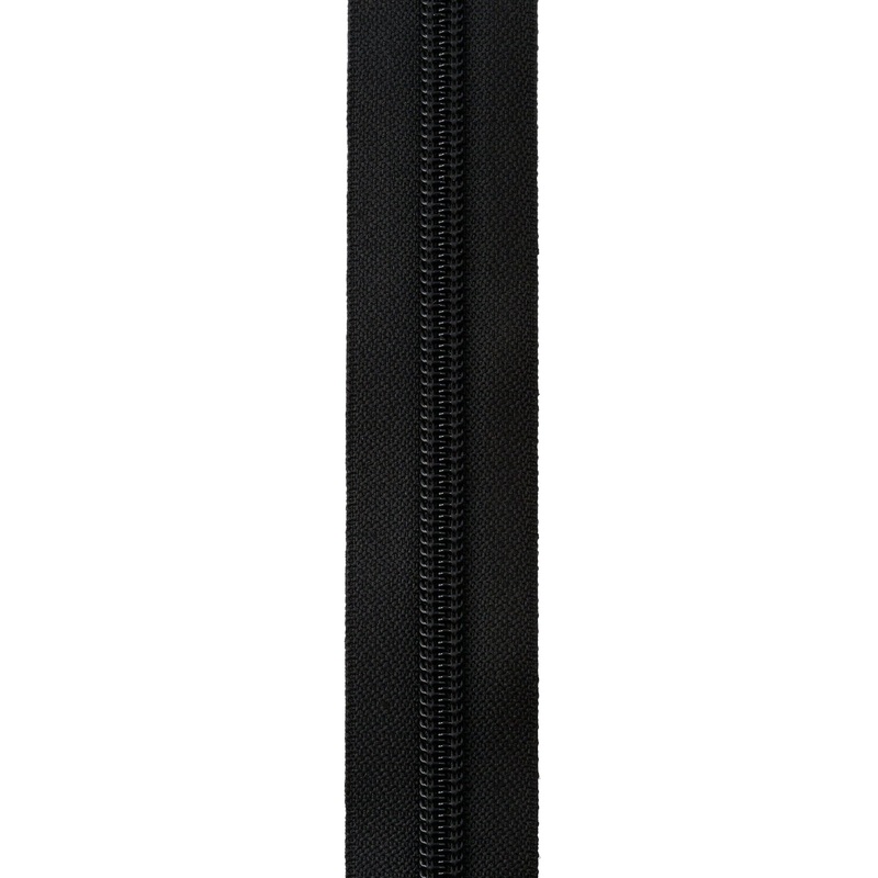 #8 Black, YKK Coil Water Resistant Zipper Tape, Nylon, #8CWR-BLK