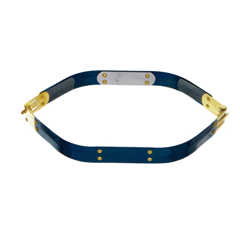 8 Facile Hexagonal Frame With Brass Hinges, Steel, #A-44-8