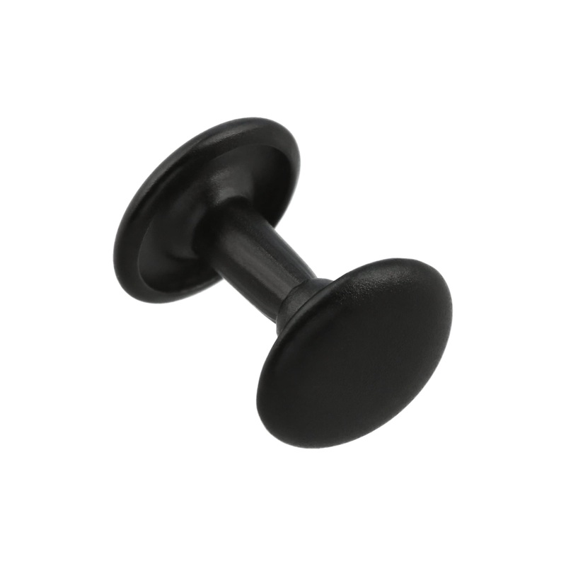8mm Black, Double Cap Jiffy Rivets, Iron – PK100, #A-313-BLK