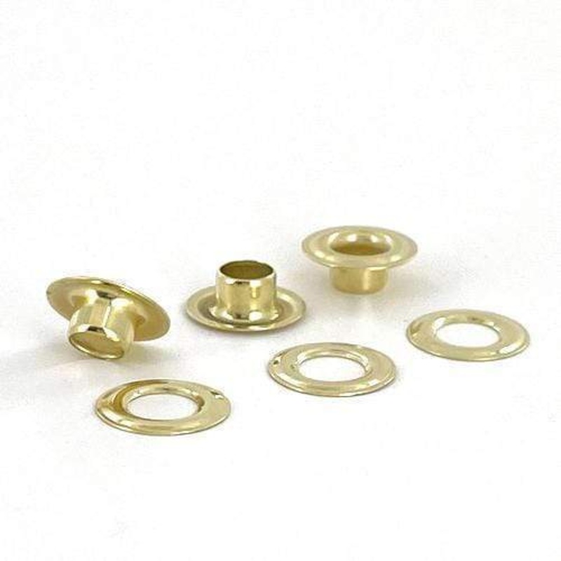 #0 Brass, Grommet with Washer, 25 Gross, Solid Brass, #GWB-0-B