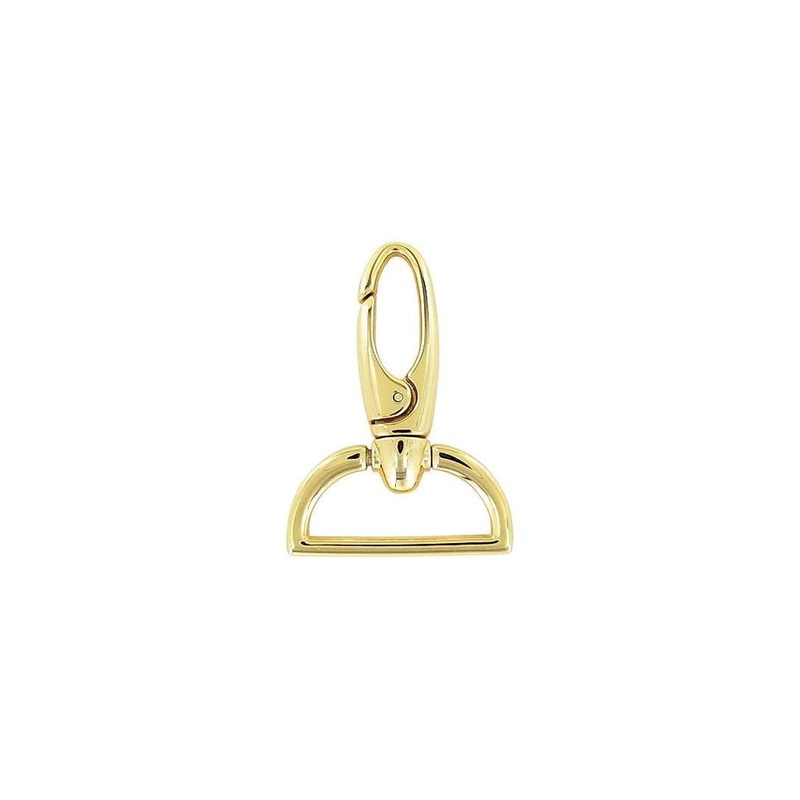 1 1/2 Shiny Gold, Lever Swivel Snap Hook, Zinc Alloy, #P-2666-GOLD