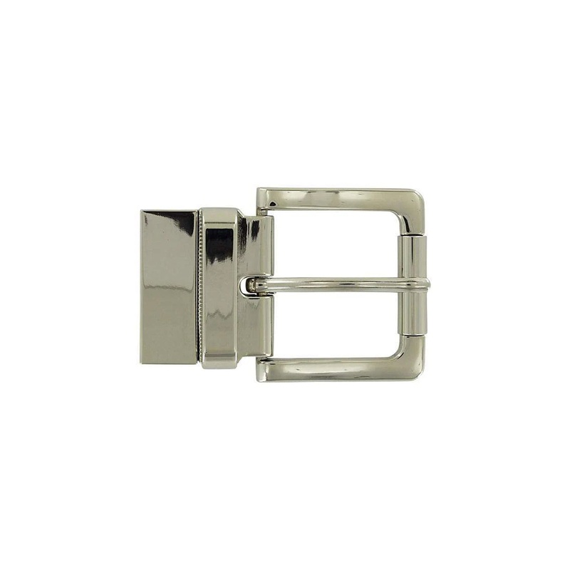 1 1/2 Shiny Nickel, Twist Reverse Buckle, Zinc Alloy, #C-1898