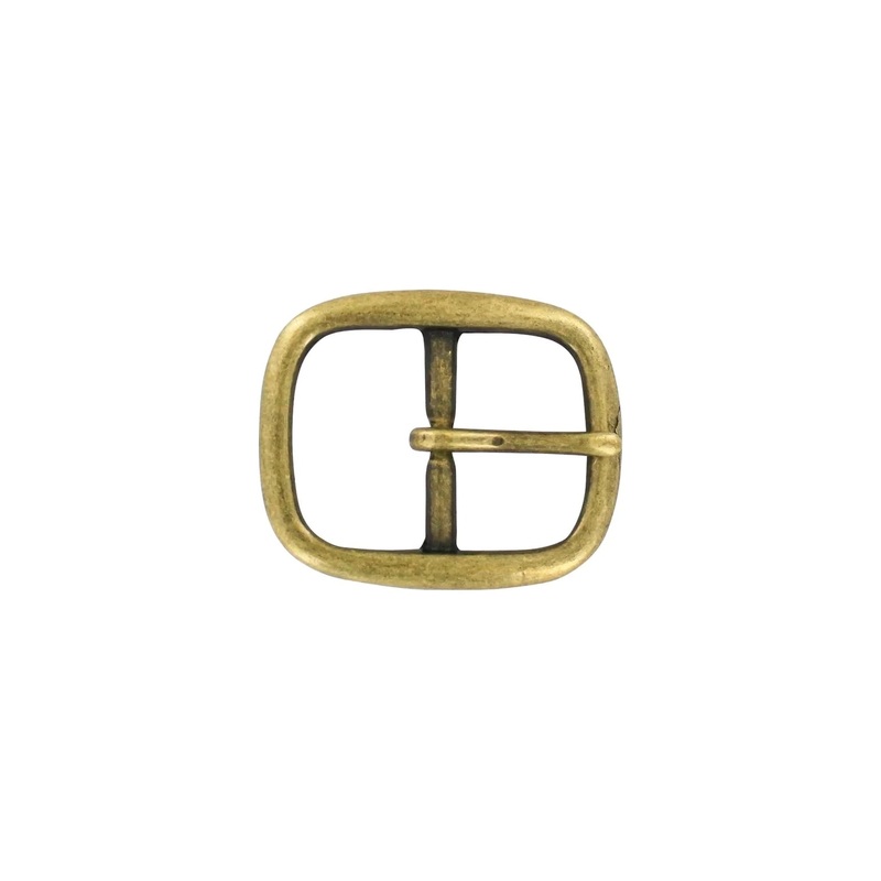 1 1/4 Antique Brass, Center Bar Buckle, Solid Brass, #C-1341-ANTB
