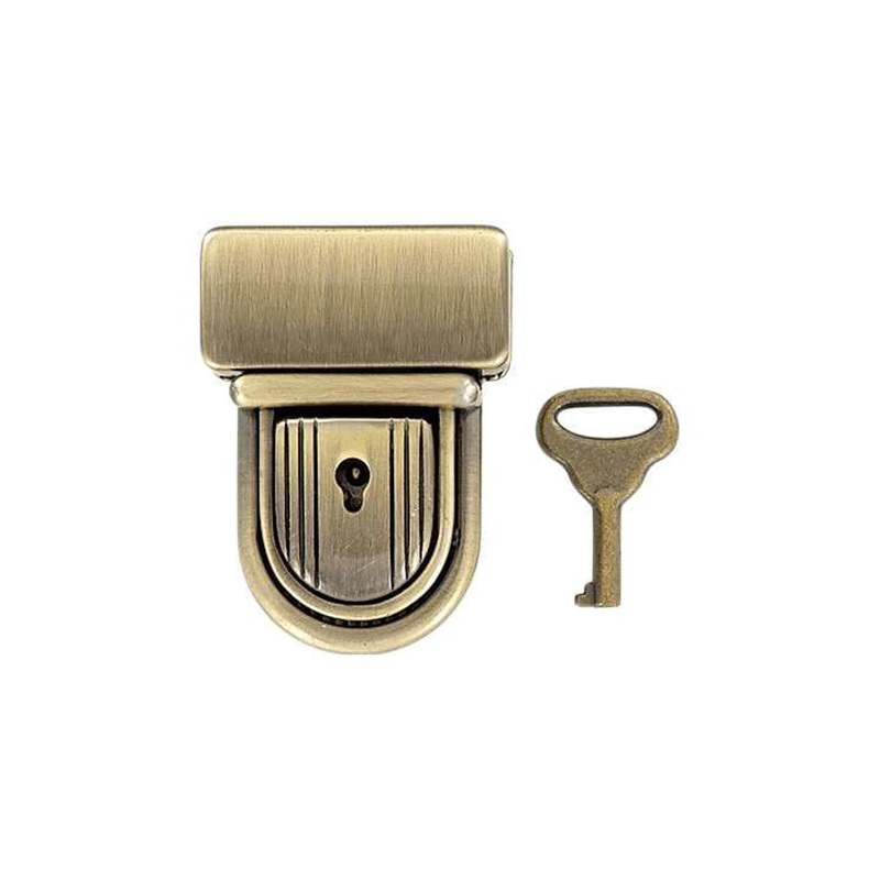 1 1/4 Antique Brass, Tuck Lock, Zinc Alloy, #L-2136-ANTB