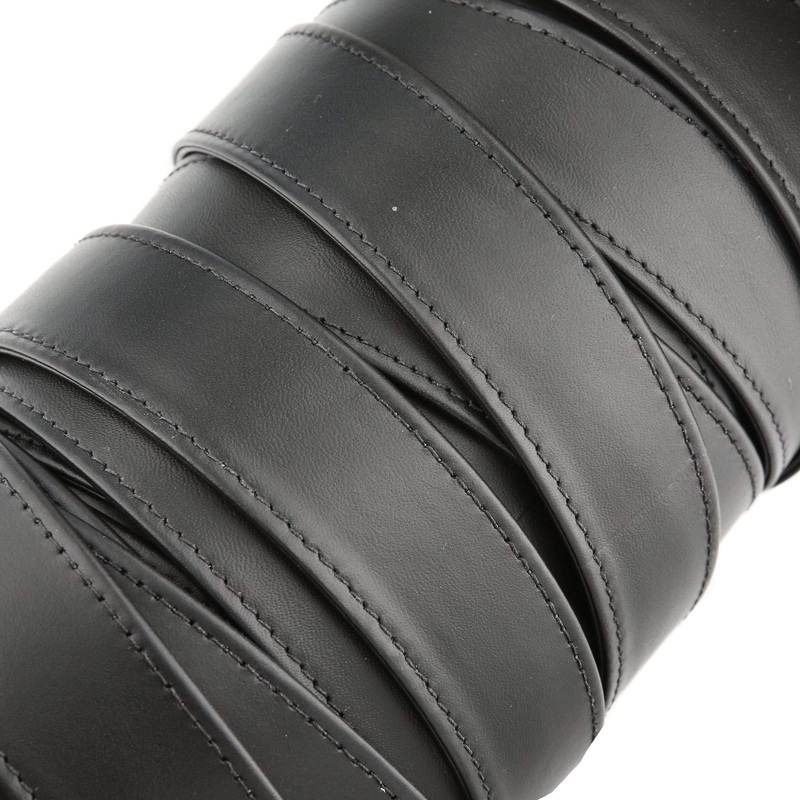 1 1/4 Black, Leather Strapping, Leather, #CALF-1-1-4-BLK