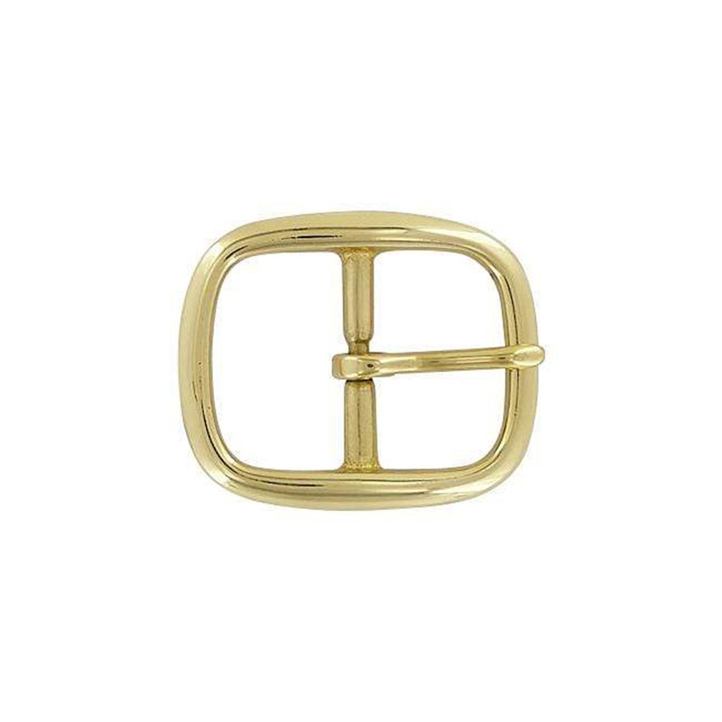 1 1/4 Brass, Center Bar Buckle, Solid Brass, #C-1341-SB