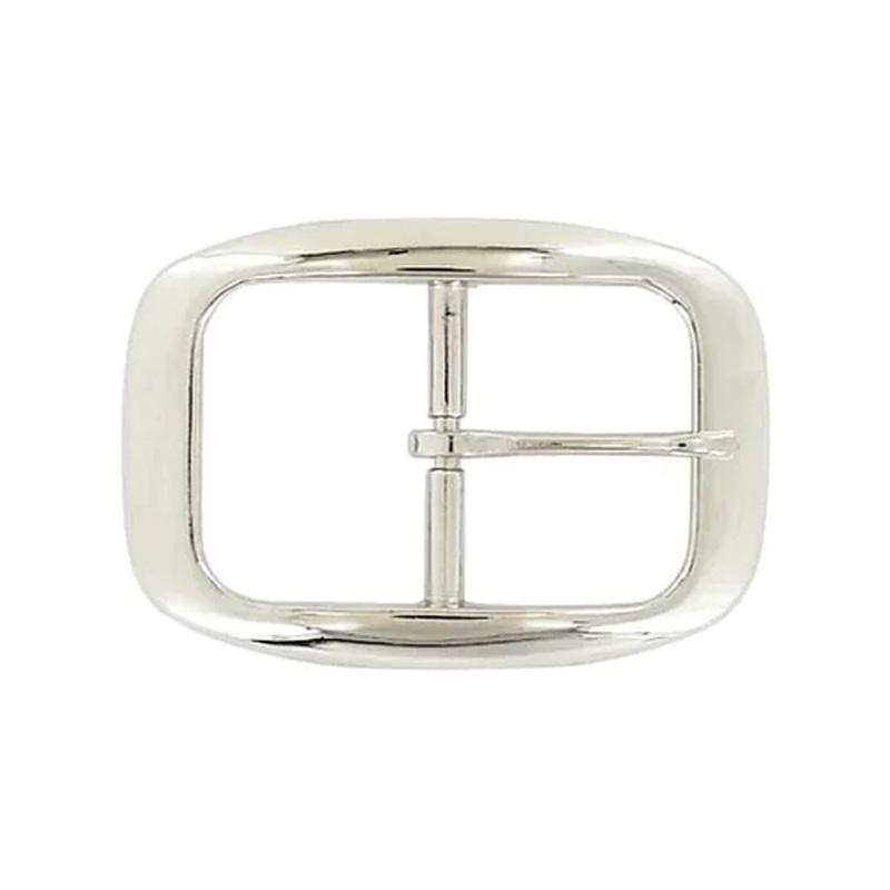 1 1/4 Nickel, Center Bar Buckle, Steel, #C-1674