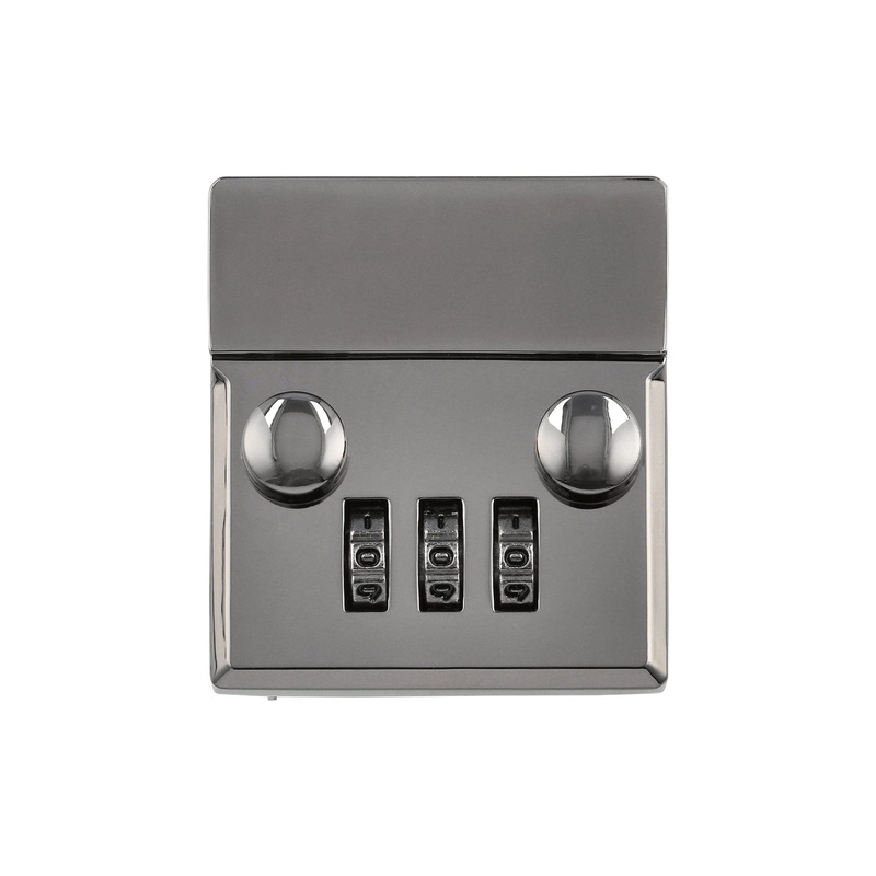 1 3/4 Shiny Gunmetal, Combination Lock, Zinc Alloy, #L-3617-GUNM