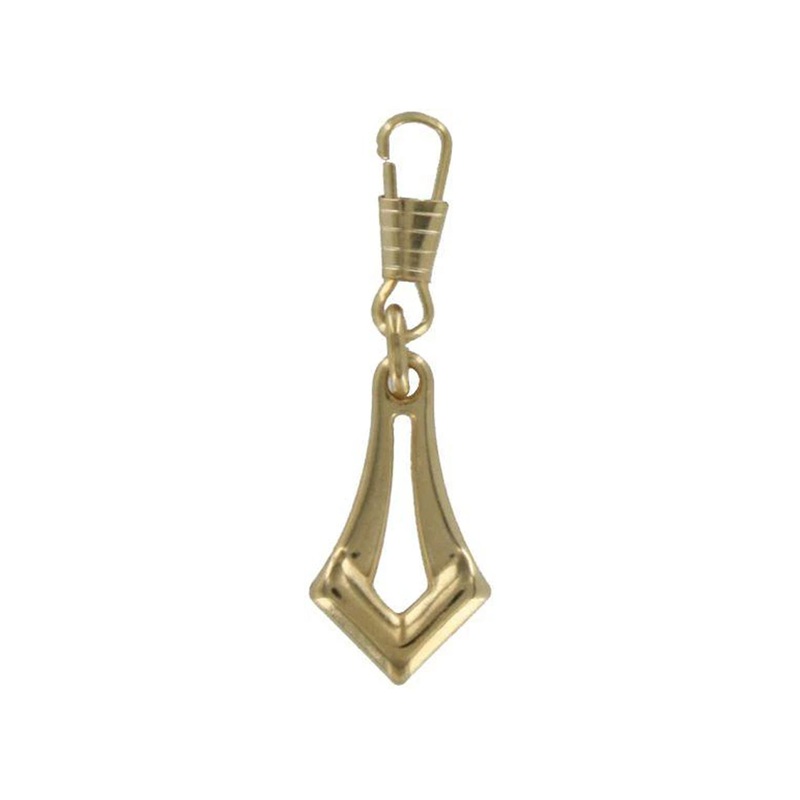 1 7/8 Shiny Gold, Handbag Zipper Pull Tag, Steel-PK5, #ZP-22-GOLD