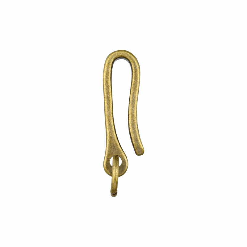 16mm Antique Brass, Fish Hook, Solid Brass, #P-3146-ANTB