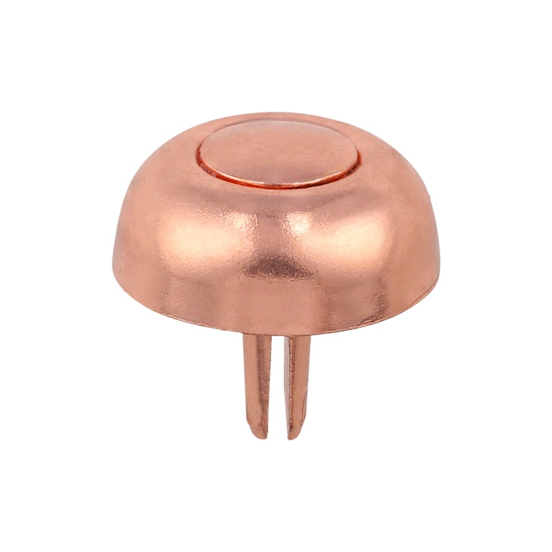 17mm Copper, Round Handbag Bottom Stud, Steel-PK10, #312-6-16-CPR