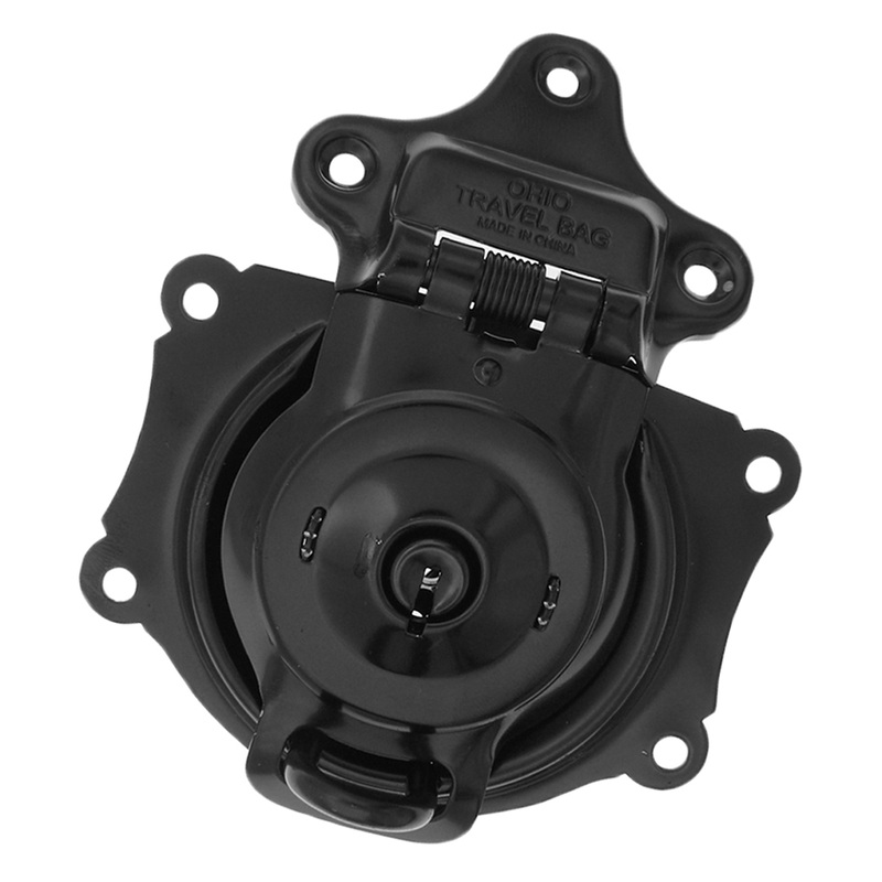 3 1/2 Black, Large Trunk Lock w/ Spring, Steel, #G-3-BLK