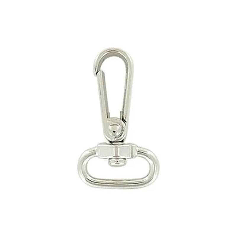 3/4 Shiny Nickel, Lever Swivel Snap Hook, Zinc Alloy-PK4, #P-2241-NP
