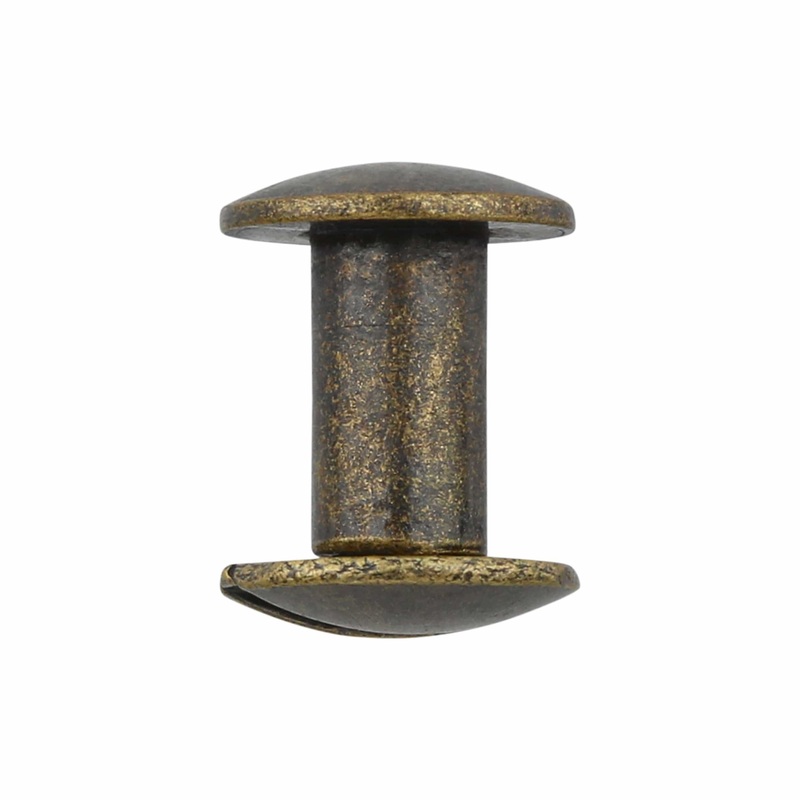 3/8 Antique Brass, Chicago Screw, Solid Brass PK10, #L-156-3-8-ANTB