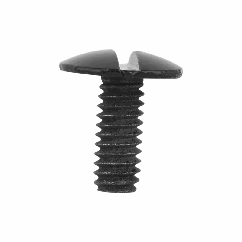 3/8 Glossy Black, Chicago Screw Only, Solid Brass PK10, #L-156SC-3-8BLK