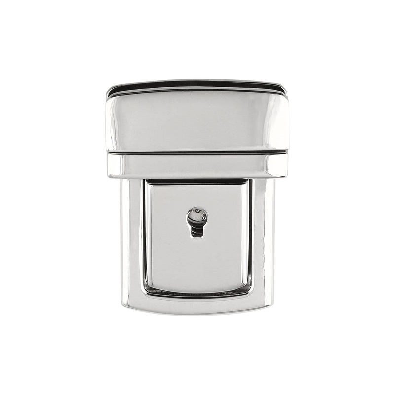 35mm Shiny Nickel, Tuck Catch with Lock, Zinc Alloy, #L-361-NP