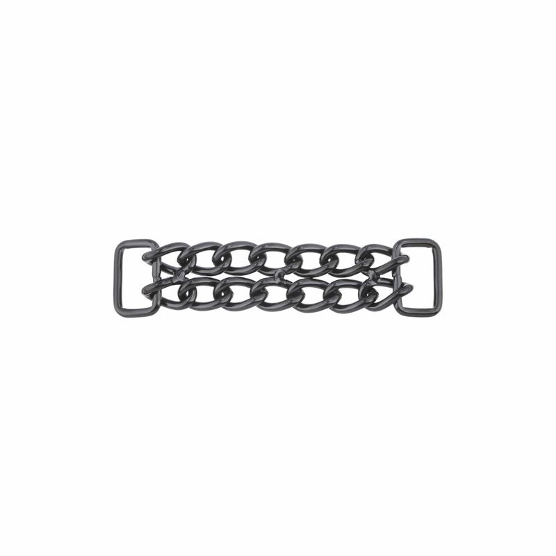 4 Black, Double Chain Purse Handle, Steel, #C-1576-BLK