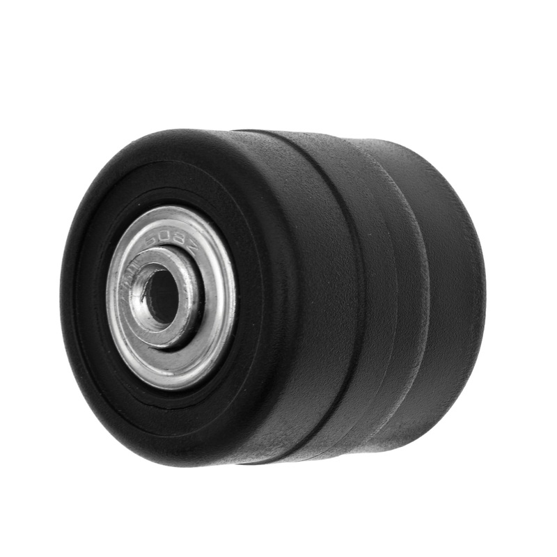 40mm Black, 2 Ball Bearing Wheels with Rivets, Plastic, #L-3804