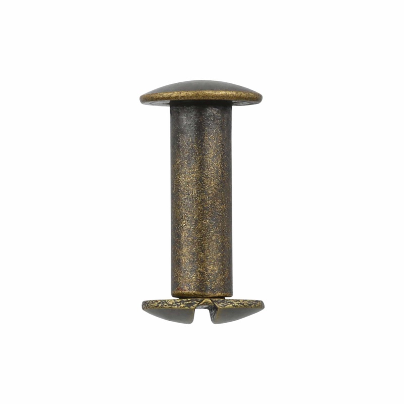 5/8 Antique Brass, Chicago Screw, Solid Brass PK10, #L-156-5-8-ANTB