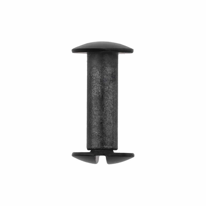 5/8 Glossy Black, Chicago Screw, Solid Brass PK10, #L-156-5-8-BLK