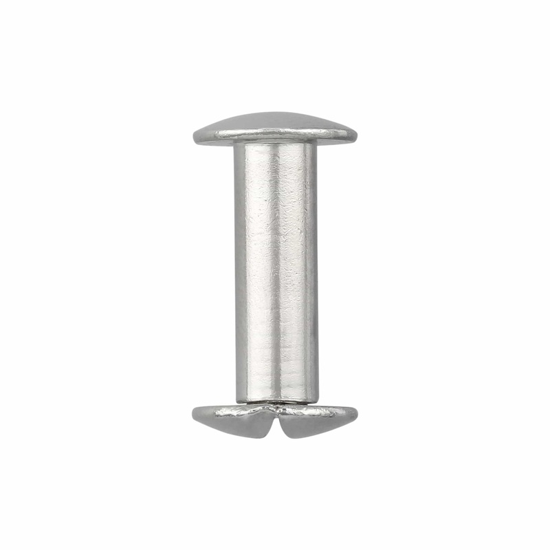 5/8 Nickel, Chicago Screw, Solid Brass PK10, #L-156-5-8-SBN