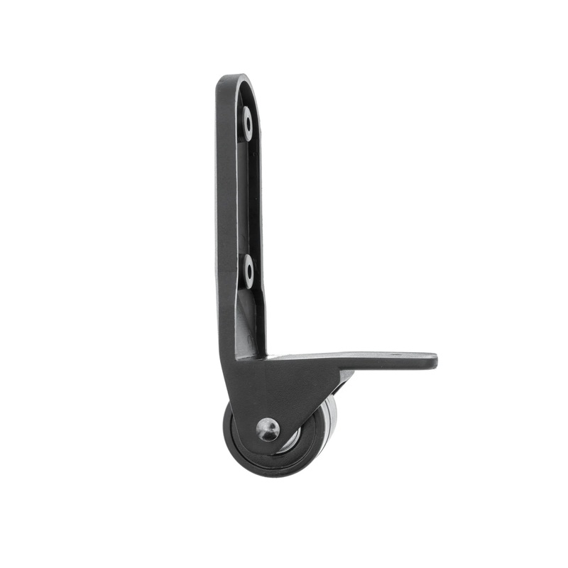 6 1/2 Black, Ball Bearing Wheel w/ Bumper, Plastic, #L-3227