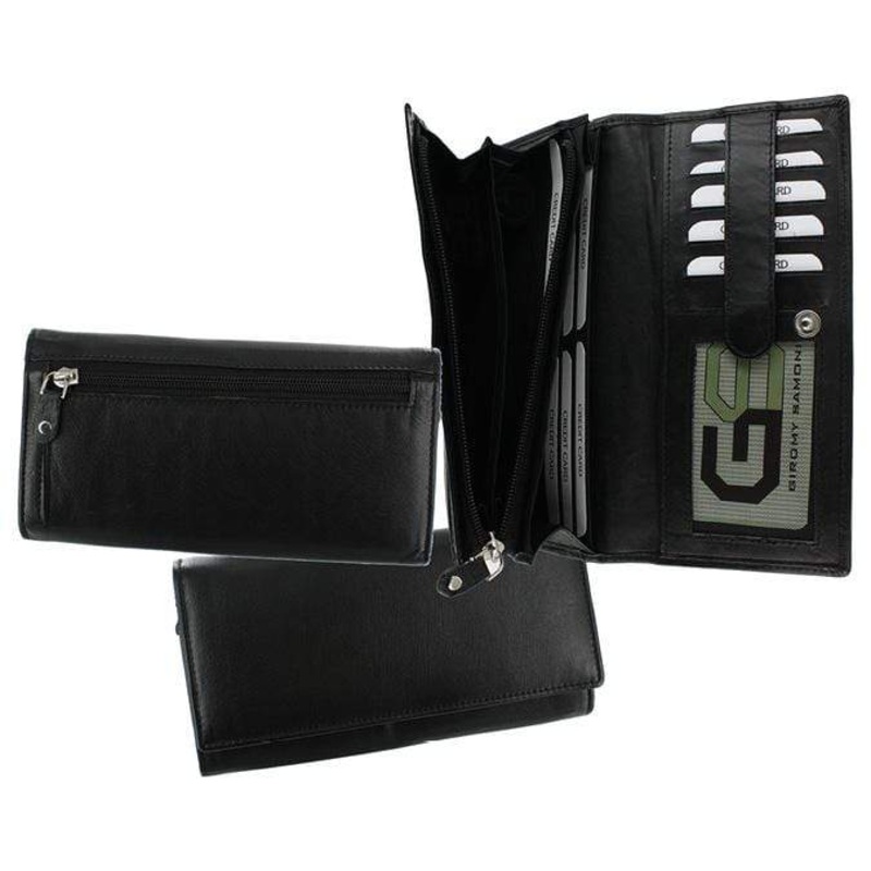 7 1/2 Black, Ladies Wallet, Leather, #M-1674