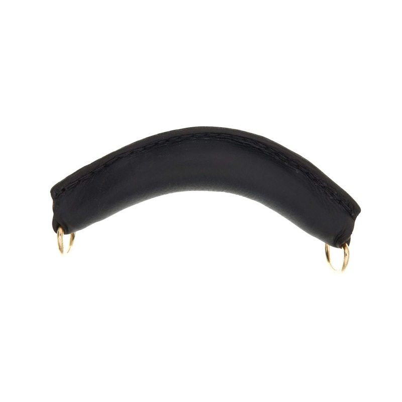 7 Black, Handle with Gold Hardware, Leather, #L-1847-BLK