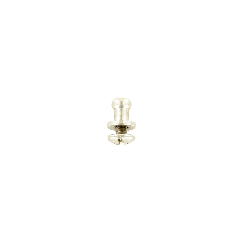7mm, Nickel, Small Collar Button Stud with Screw, Solid Brass – PK5, #P-2712-SBN