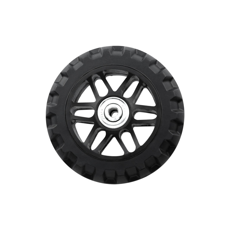 96mm Black, Rugged Wheel, Plastic, #L-3714