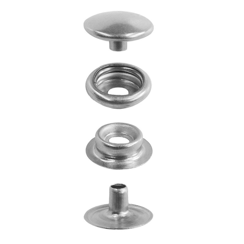 Line 20 Snap Set Solid Brass Nickel(Pack of 10 Sets Complete), #WF-011