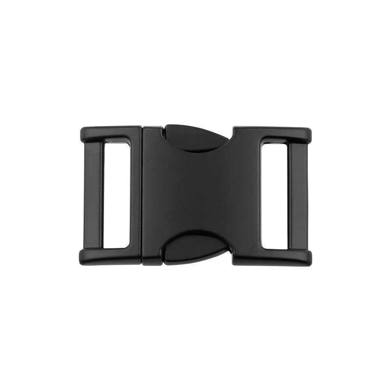 1 Matte Black, Side Squeeze Buckle, Zinc Alloy, #C-250-1-BLK