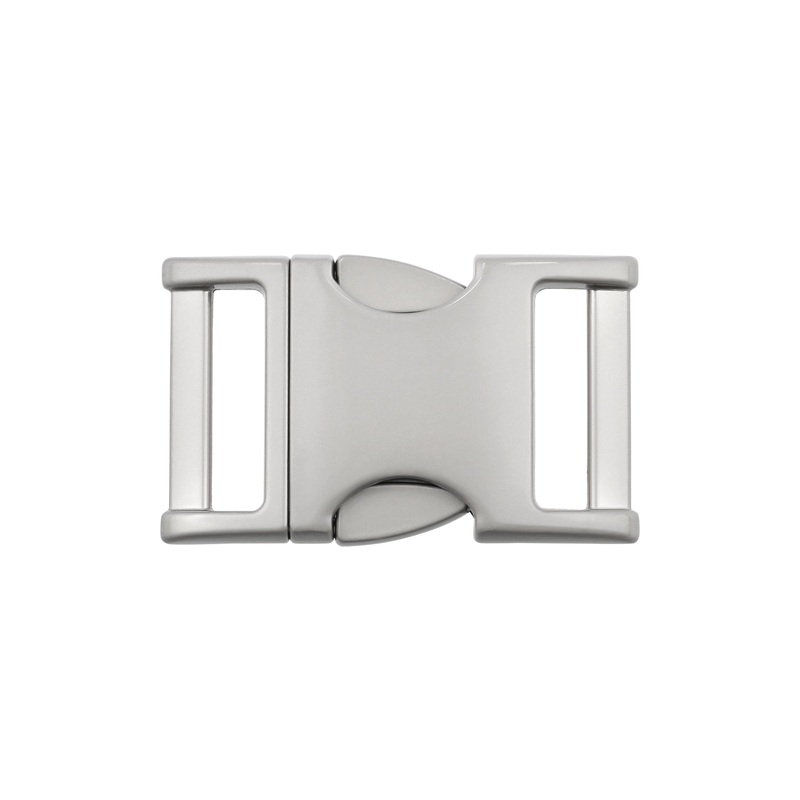 1 Matte Grey, Side Squeeze Buckle, Zinc Alloy, #C-250-1-GRY