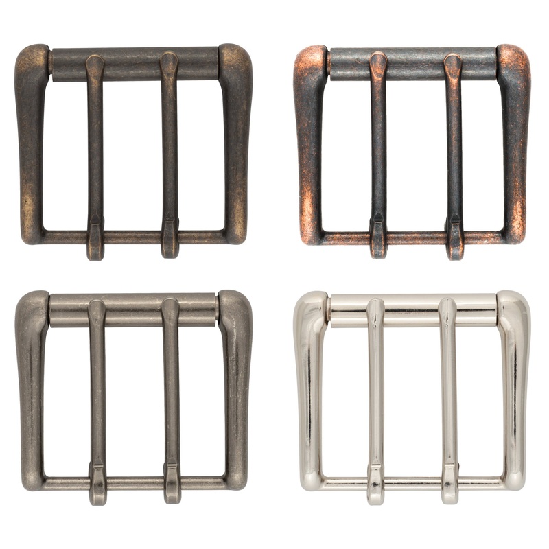 #1555 2-Tongue Roller Buckles|1-1/2″|1-3/4″|Antique Brass|Antique Copper|Antique Nickel|Nickel Plated