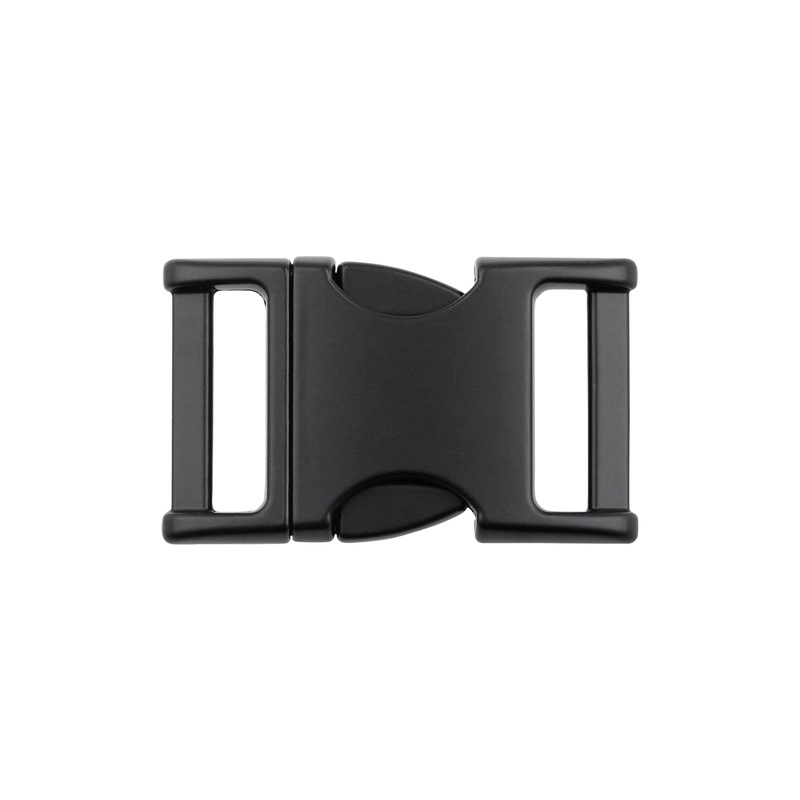 3/4 Matte Black, Side Squeeze Buckle, Zinc Alloy, #C-250-3-4-BLK