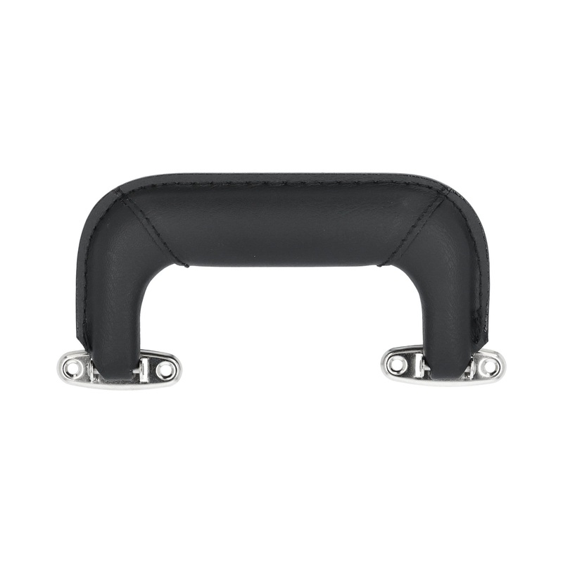 4 3/4 Black, Handle with Nickel Hardware, Vinyl, #L-3884