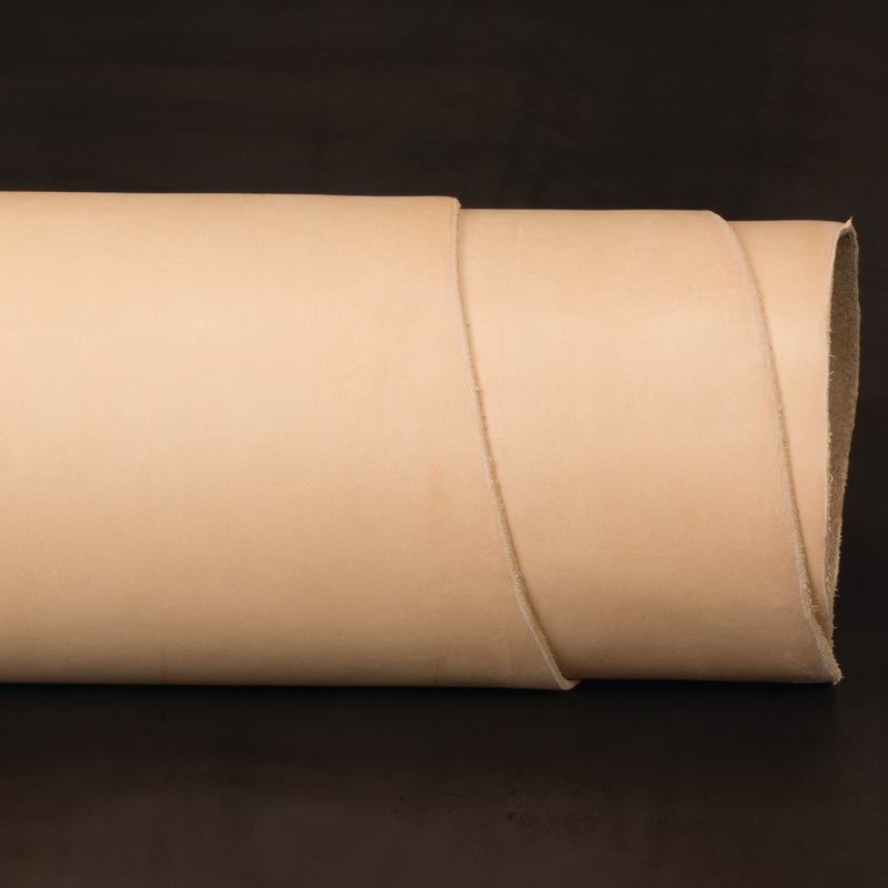 CHAHINLEATHER Veg Tanned Natural Strap Leather, Sides