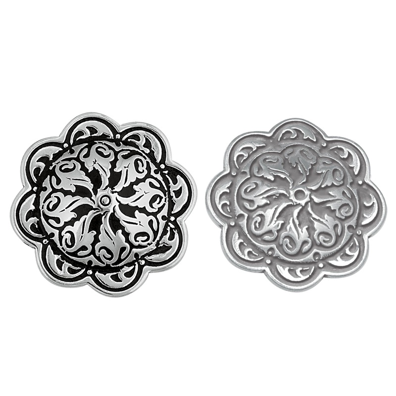 Jeremiah Watt Accented Floral Concho with 3/8 Post
