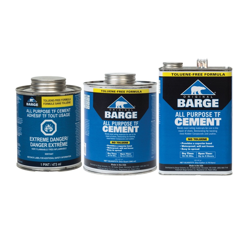 Toluene-Free Barge Cement|3/4 oz.|2 oz.|Pint|Quart|Gallon