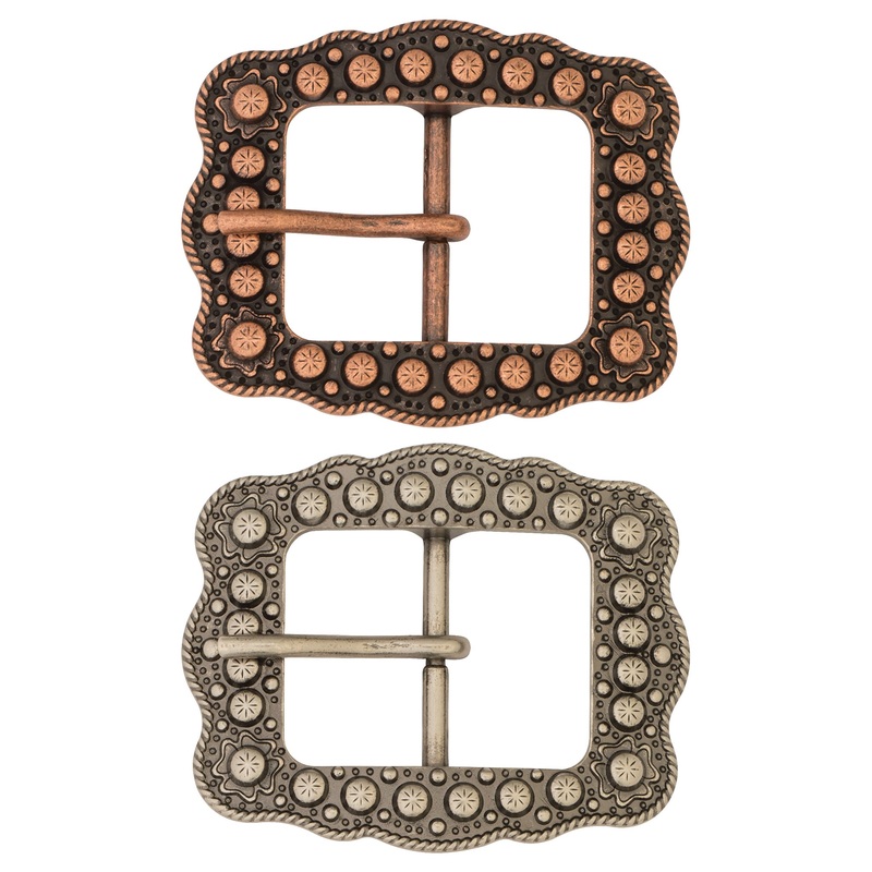 #1583 Scalloped Berry Buckle|5/8″|3/4″|1″|Antique Copper|Antique Nickel