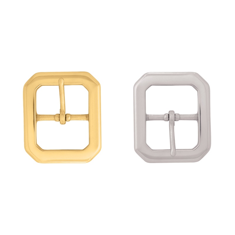 #1900 Clipped Corner Buckle|1-1/2″|1-3/4″|Nickel Over Brass|Solid Brass