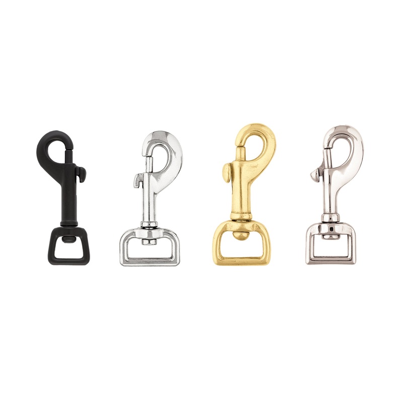 #5026 Swivel Snap|1/2″|5/8″|3/4″ Light|3/4″|1″|Black|Nickel Plated|Solid Brass|Stainless Steel