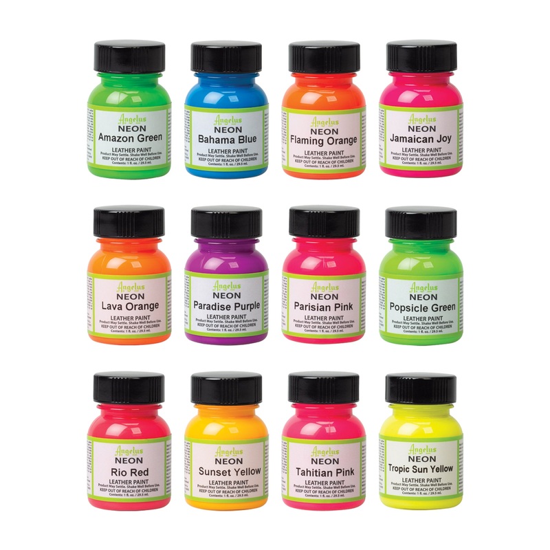 Angelus Neon Leather Paint, 1 oz.
