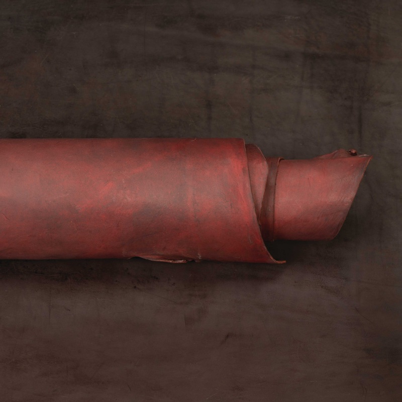 CHAHINLEATHER Burgundy Alum Tanned Leather, Sides
