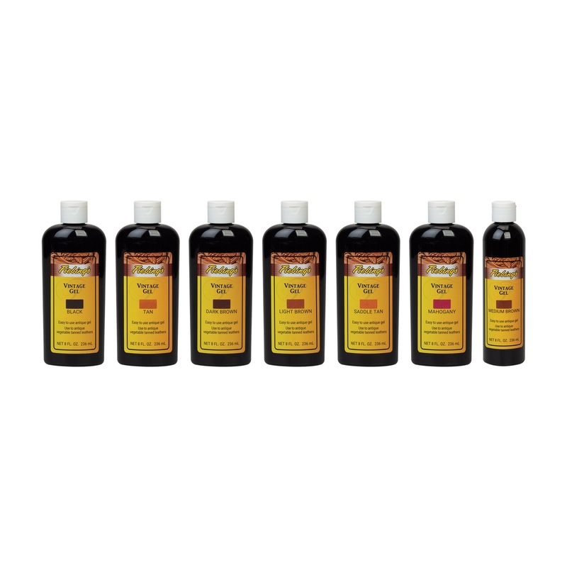 Fiebing’s Vintage Gel, 8 oz.|Black|Tan|Dark Brown|Light Brown|Saddle Tan|Mahogany|Medium Brown|8 Ounce