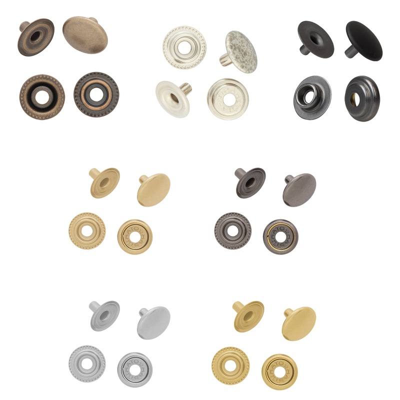 Line 20 Snaps, #2206|Antique Brass|Antique Nickel|Black|Brass Plated|Gunmetal|Nickel Plated|Solid Brass