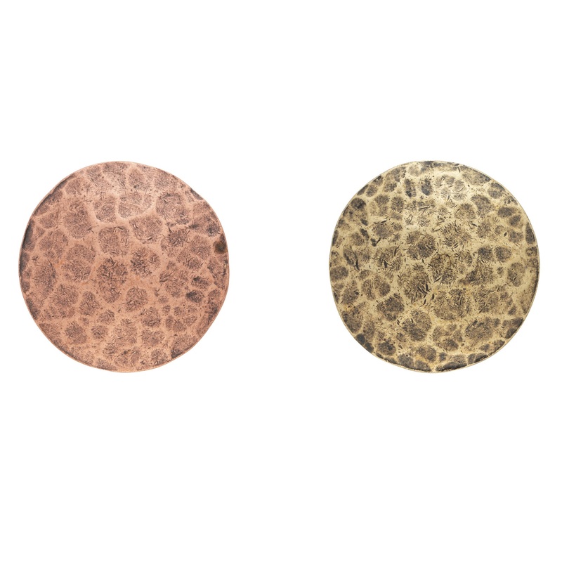 Round Hammered Concho|1-1/4″|2″|Antique Copper|Antique Brass