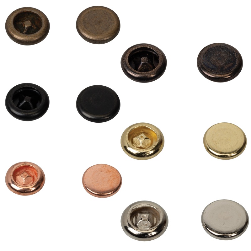 100-Pack of #104 Caps|Antique Brass|Antique Nickel|Black|Brass Plated|Copper|Nickel Plated